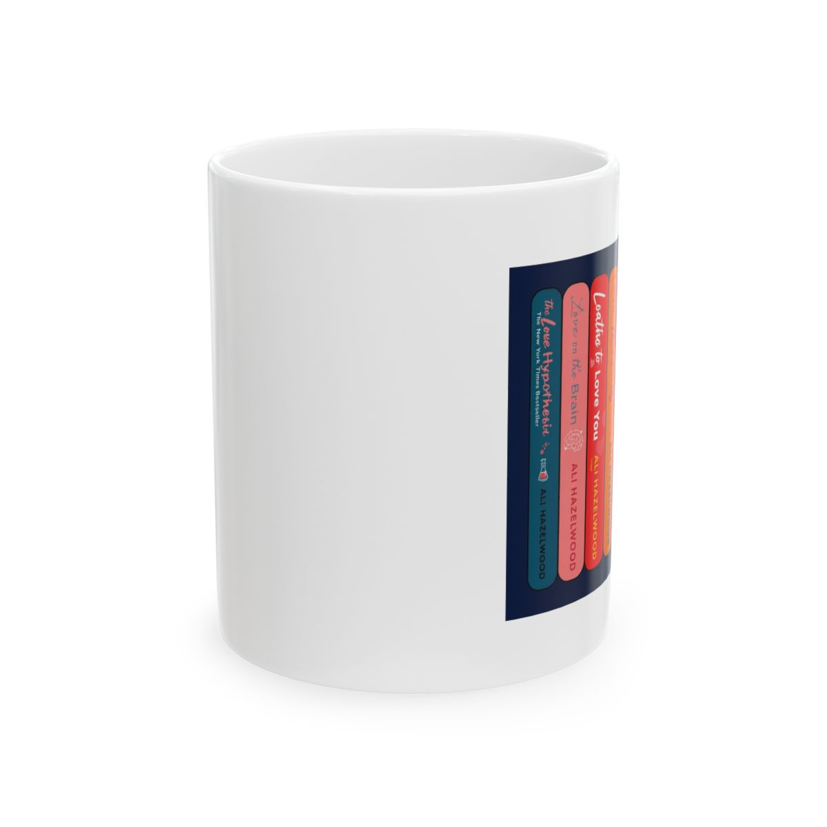 Ali Hazelwood Book Lover Mug: STEM Romance, Nerdy Couple Art - alternate angle 1, merchandise