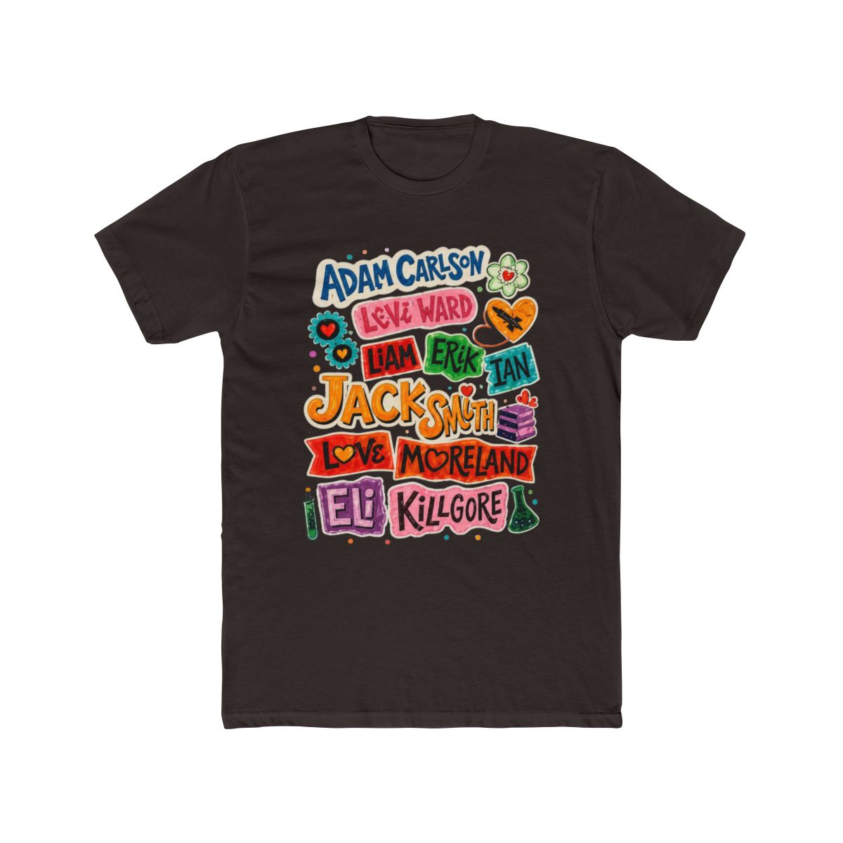 Adam Carlsen Love Hypothesis 2 side Tshirt, Ali Hazelwood Romance books Shirt Comfort Colors,STEM Book To Movie Merch, Gift For Book Lover - alternate angle 3, merchandise