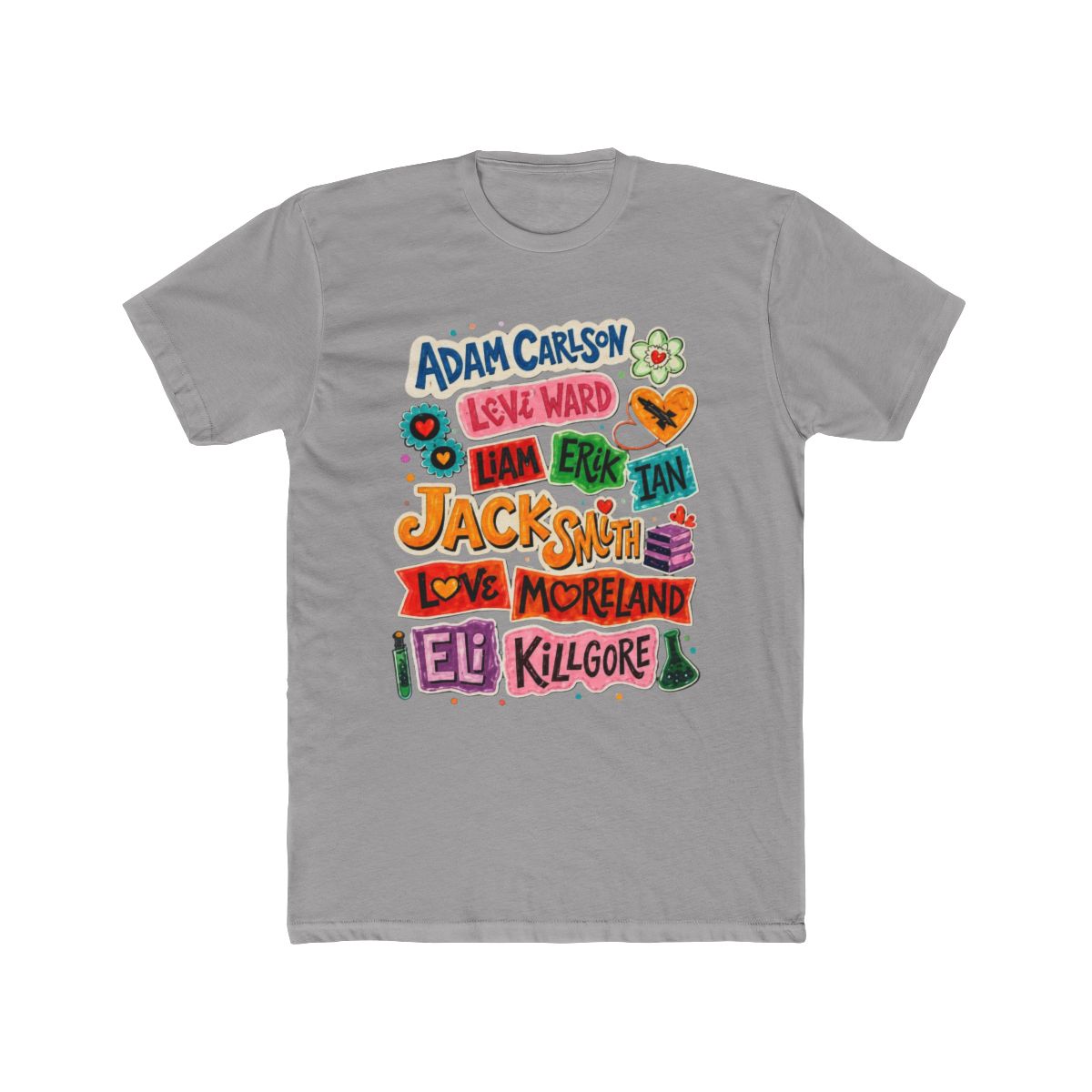 Adam Carlsen Love Hypothesis 2 side Tshirt, Ali Hazelwood Romance books Shirt Comfort Colors,STEM Book To Movie Merch, Gift For Book Lover - alternate angle 2, merchandise